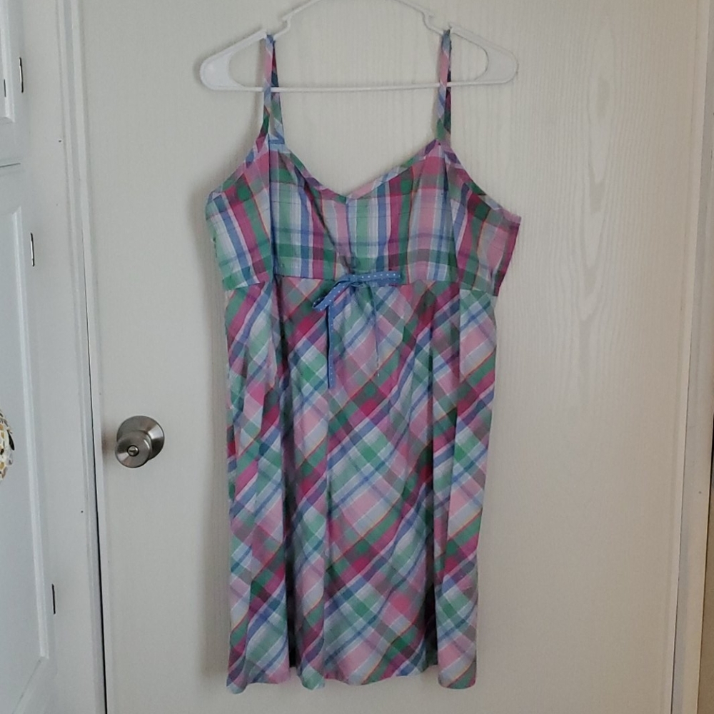 Ladies Pastel Plaid Gap Sundress - EUC
